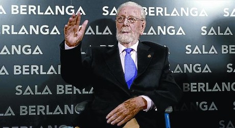 Luis Garc�a Berlanga, en la inauguraci� d'una sala de cine amb el seu nom, el 19 de maig a Madrid.