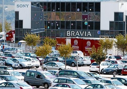 Exterior de la planta de Sony a Viladecavalls, dimarts.