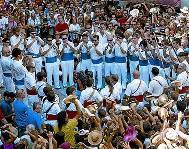 Actuaci� dels grallers en una edici� anterior de la festa.