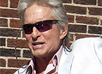 Michael Douglas, dimarts, abans de l'entrevista amb Letterman.