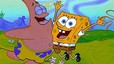 Exposici� a Par�s, el novembre del 2009, sobre Bob Esponja. A la dreta, David Hasselhoff, a 'Bob Esponja, la pel�l�cula' (2004).