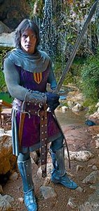 Sergio Peris Mencheta, ahir a Bunyol (Val�ncia), caracteritzat de Capit�n Trueno.