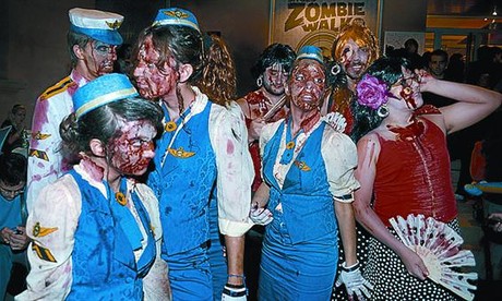 La tradicional parada de morts vivents de Sitges, ahir.