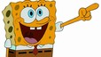 A l'esquerra, Patricio Estrella i Bob Esponja, feli�os com anissos. A la dreta, una Barbie amb un vestit i una planxa de surf de Patricio.