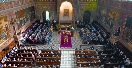 El f�retre de Joan Sol�, al paranimf de la Universitat de Barcelona.