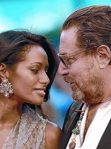 Rula Jebreal i Julian Schnabel, ahir a la nit a Ven�cia.