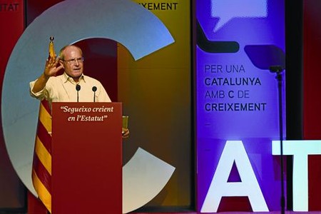 Montilla, durant la seva intervenci� en la clausura de la convenci� que el PSC va celebrar ahir a Lleida per aprovar el programa marc del partit.