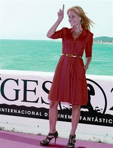 Una espectacular Bel�n Rueda, al festival de Sitges, ahir.
