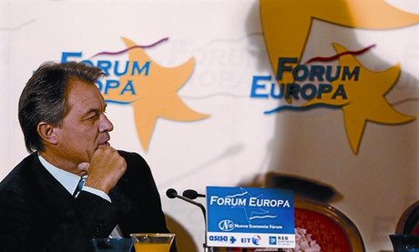 El president de CiU, Artur Mas, ahir, durant la seva intervenci� en un f�rum de Madrid.