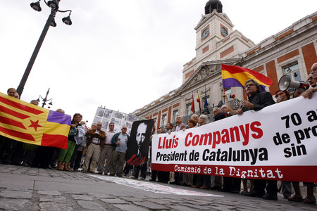 Acte celebrat a Madrid pel 70 aniversari de la detenci� de Llu�s Companys, el dia 18 de setembre. 