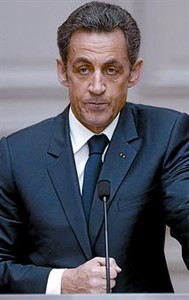 Nicolas Sarkozy, a l'Elisi.
