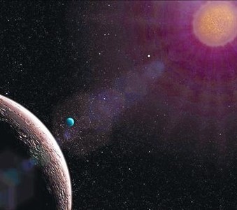 Simulaci� del sistema estel�lar Gliese amb el planeta m�s petit confirmat fins ara: Gliese e.