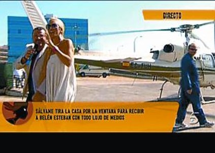 Bel�n, rebuda per Jorge Javier despr�s d'aterrar ('S�lvame', Tele 5).