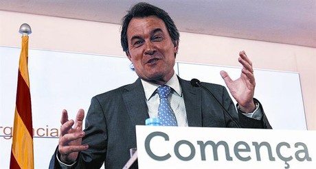 Mas somriu durant la roda de premsa que va protagonitzar ahir a la seu de Converg�ncia Democr�tica de Catalunya.