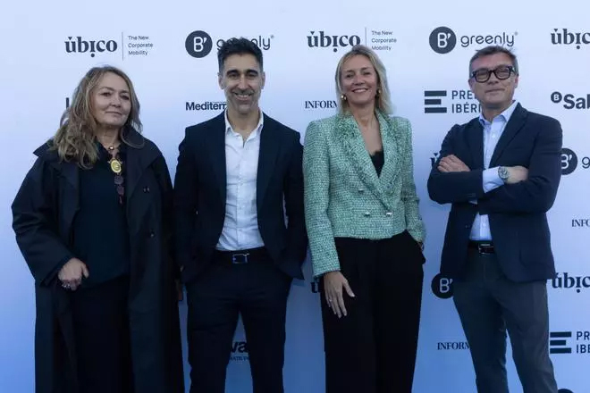 Mercedes Otálora (directora comercial de Prensa Ibérica a Catalunya i Balears), Héctor Martínez (director de Mitjans i Continguts en Banc Sabadell), Cristina Sánchez i Patrick Tous (Úbico) / Miguel Angel Montesinos.