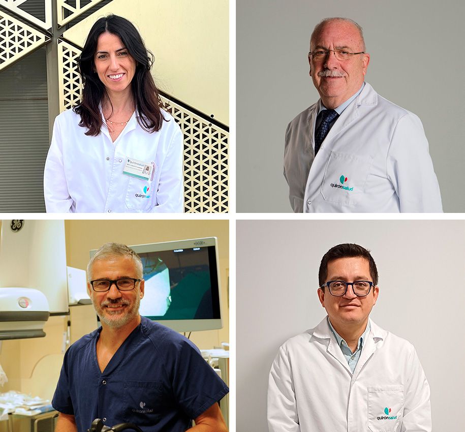 De izquierda a derecha: Dra. Marta Jaquotot Herranz, Dr. Juan Antonio Casellas, Dr. Rafael Uribarrena Amezaga y Dr. José Walter Huaman.